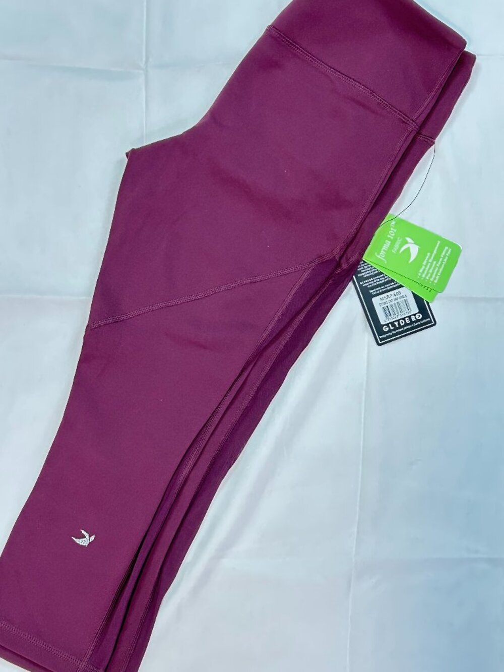 GLYDER RARE FIND - Dynamic Crop Mesh Leggings Wine Burgundy S NWT